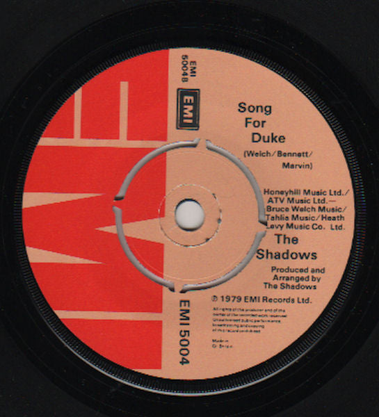 The Shadows : Rodrigo's Guitar Concerto De Aranjuez (Theme From The 2nd Movement) (7", Single)