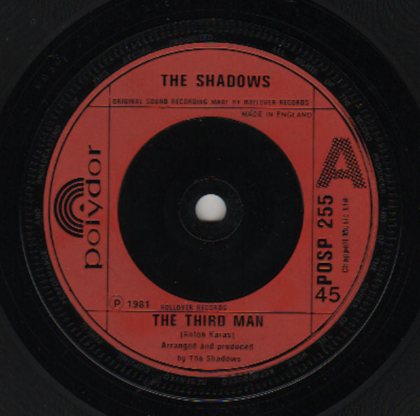The Shadows : The Third Man (7", Single, Red)