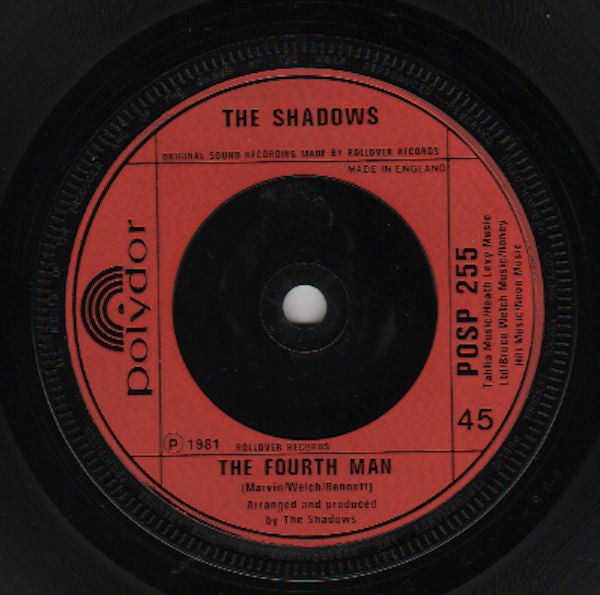 The Shadows : The Third Man (7", Single, Red)