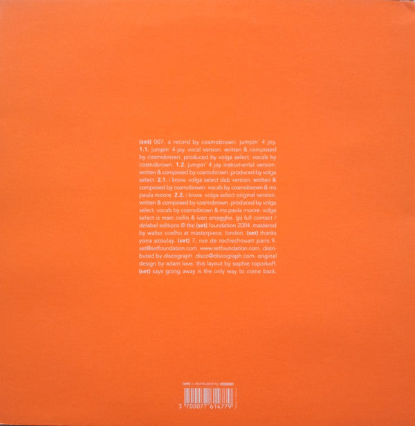 Cosmobrown : Jumpin' 4 Joy (12")