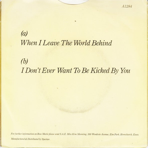 Rose Marie (3) : When I Leave The World Behind (7")