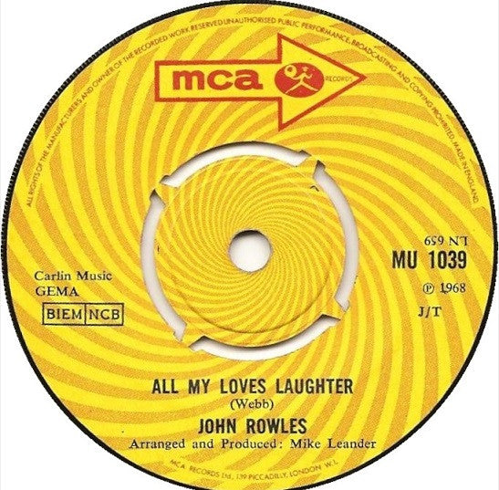 John Rowles : The Pain Goes On Forever (7")