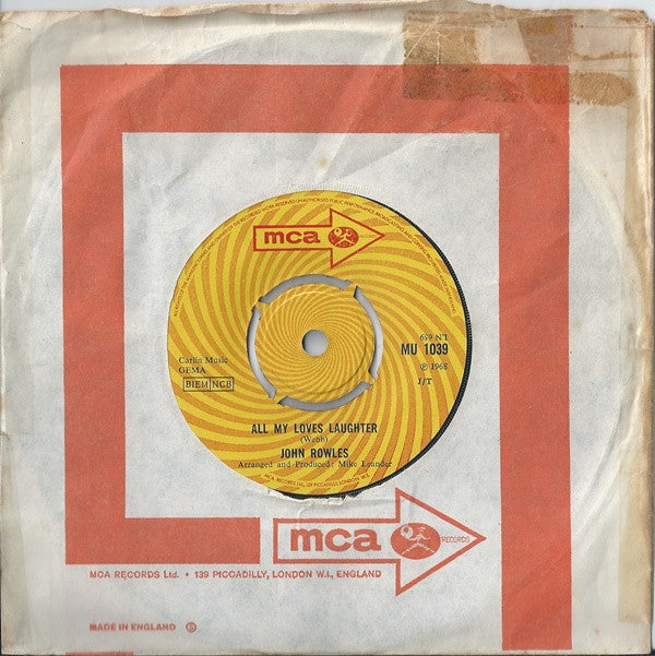 John Rowles : The Pain Goes On Forever (7")