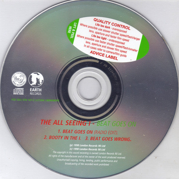 The All Seeing I : Beat Goes On (CD, Single)