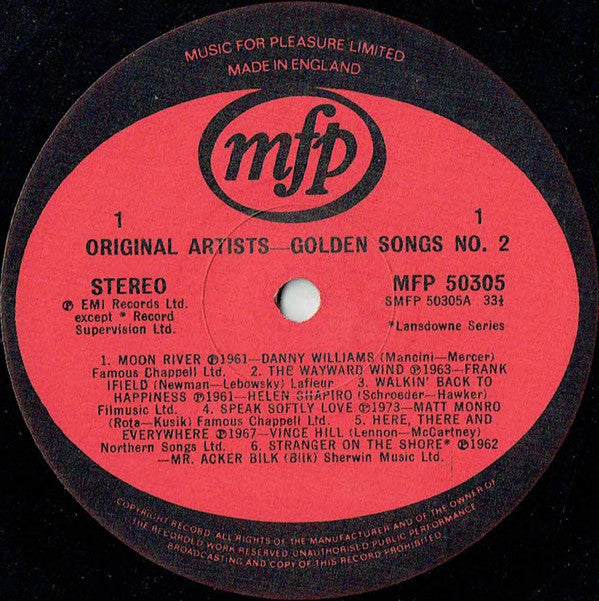 Various : Golden Songs No. 2 (LP, Comp)