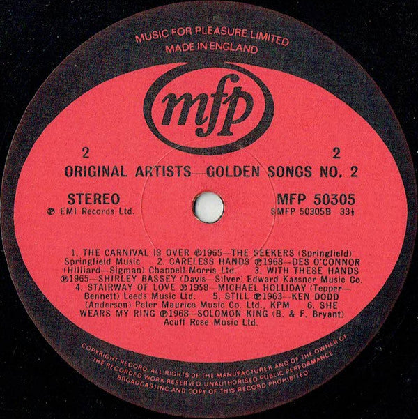Various : Golden Songs No. 2 (LP, Comp)