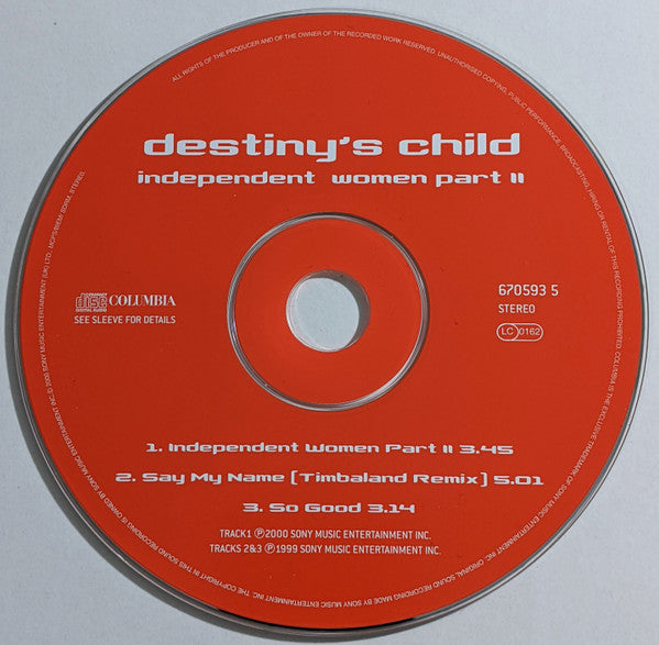 Destiny's Child : Independent Women Part II (CD, Single, Ltd)