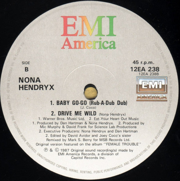Nona Hendryx : Baby Go-Go (Superstitious Mix) (12", Single)