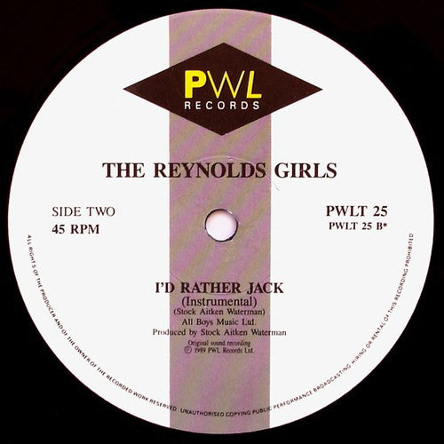 The Reynolds Girls : I'd Rather Jack (12")