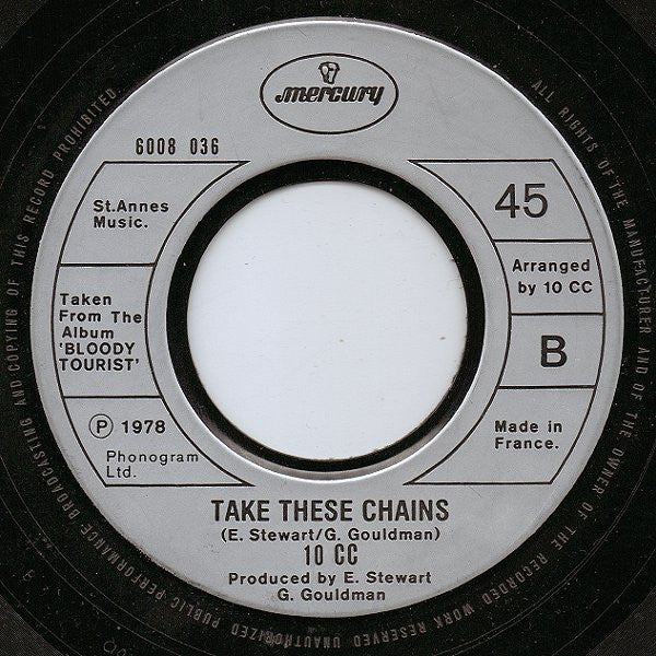 10cc : Reds In My Bed (7", Single, Sil)