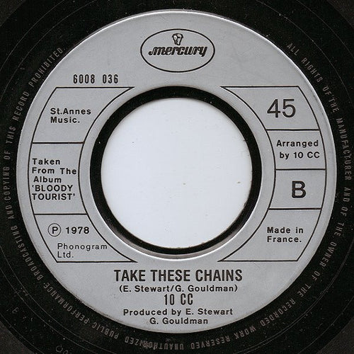 10cc : Reds In My Bed (7", Single, Sil)