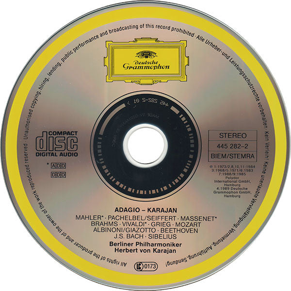 Berliner Philharmoniker, Herbert von Karajan : Adagio (CD, Comp)