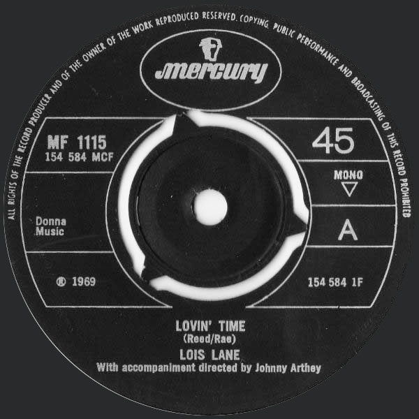 Lois Lane (3) : Lovin' Time (7", Single, Mono)