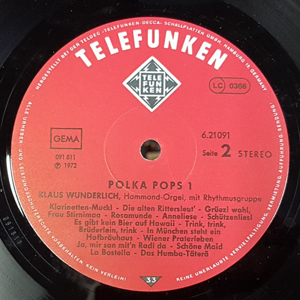 Klaus Wunderlich : Polka Pops 1 (LP, RP)
