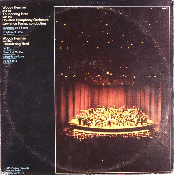Woody Herman And The Thundering Herd With Houston Symphony Orchestra : Children Of Lima (LP, Album, Pit)