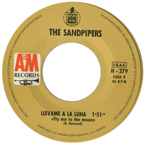 The Sandpipers : San Remo '68: Cuando Me Enamoro (7", Single)