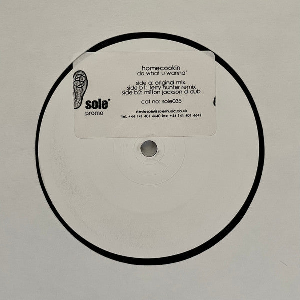 Homecookin' : Do What You Wanna (12", W/Lbl, Sti)