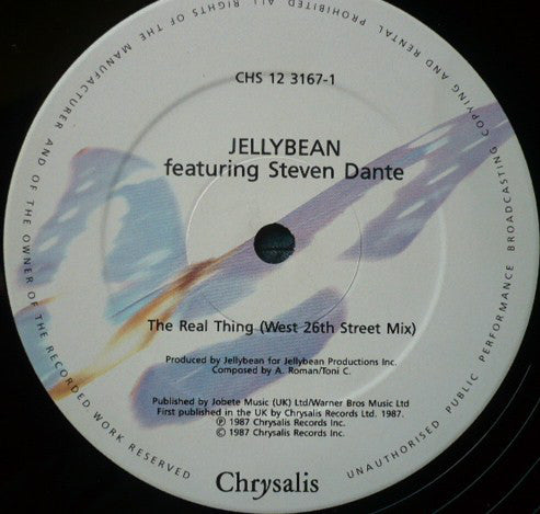 John "Jellybean" Benitez Featuring Steven Dante : The Real Thing (12")