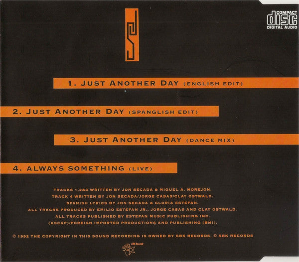 Jon Secada : Just Another Day (CD, Single)