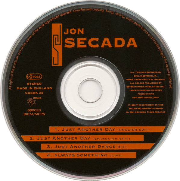 Jon Secada : Just Another Day (CD, Single)