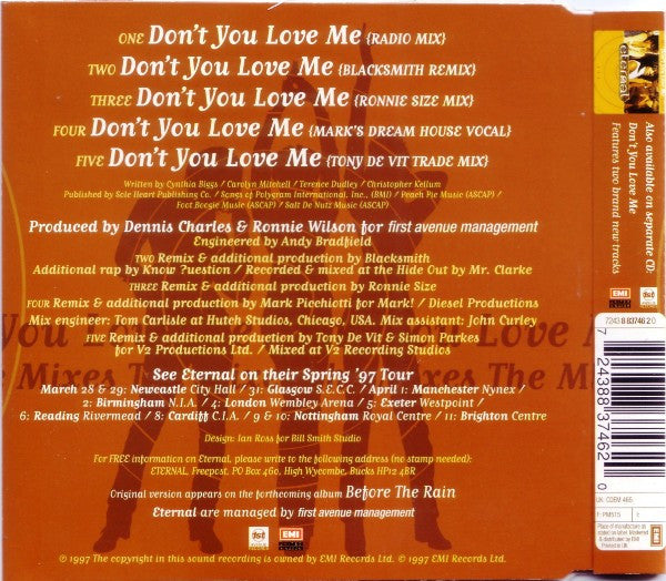 Eternal (2) : Don't You Love Me (The Mixes) (CD, Single)