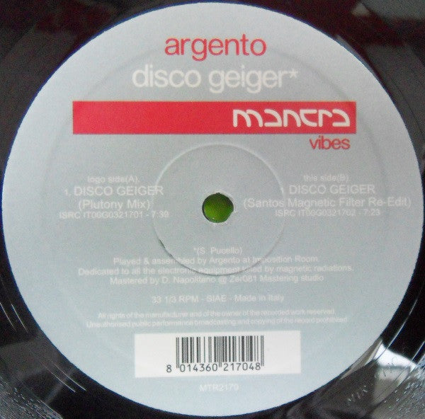 Argento : Disco Geiger (12")