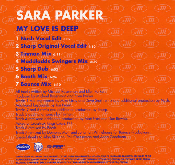 Sara Parker : My Love Is Deep (CD, Single)