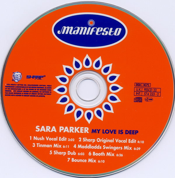 Sara Parker : My Love Is Deep (CD, Single)