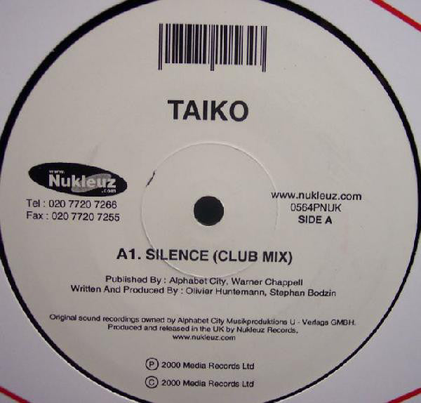 Taiko / Terry Bones : Silence / Getaway (12")