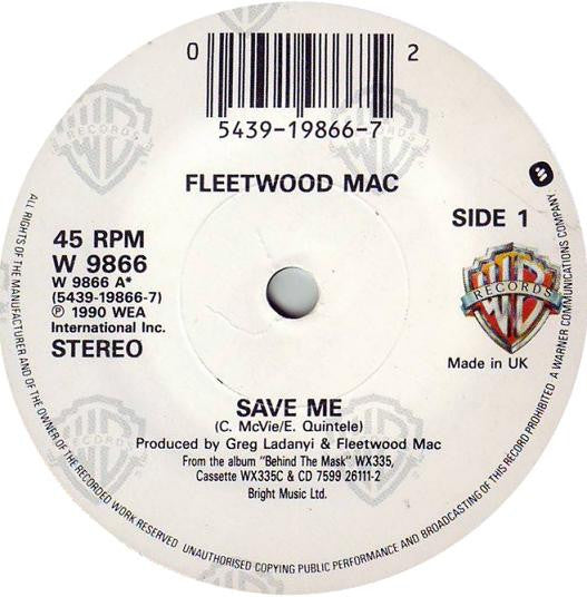 Fleetwood Mac : Save Me (7", Single, Sol)