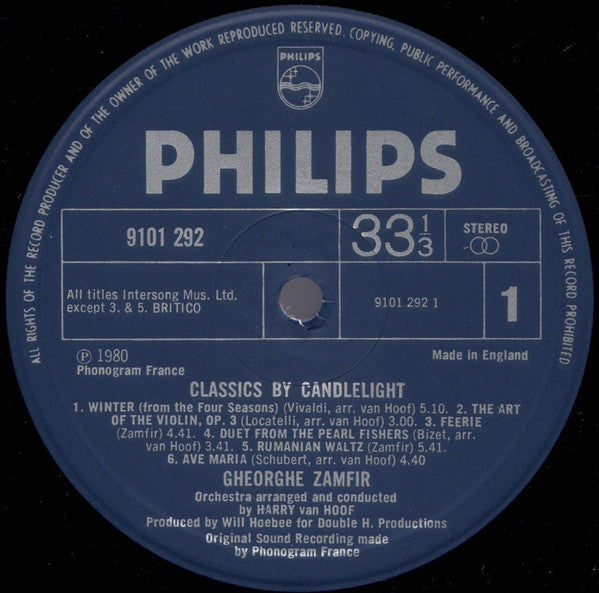 Gheorghe Zamfir : Classics By Candlelight (LP)