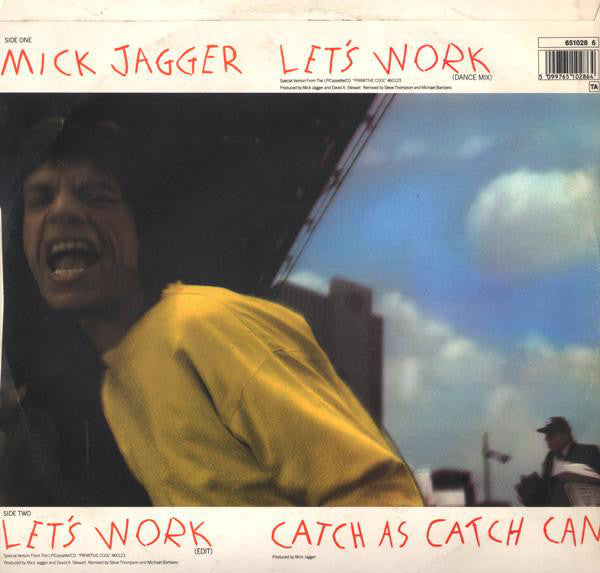 Mick Jagger : Let's Work (12", Single)