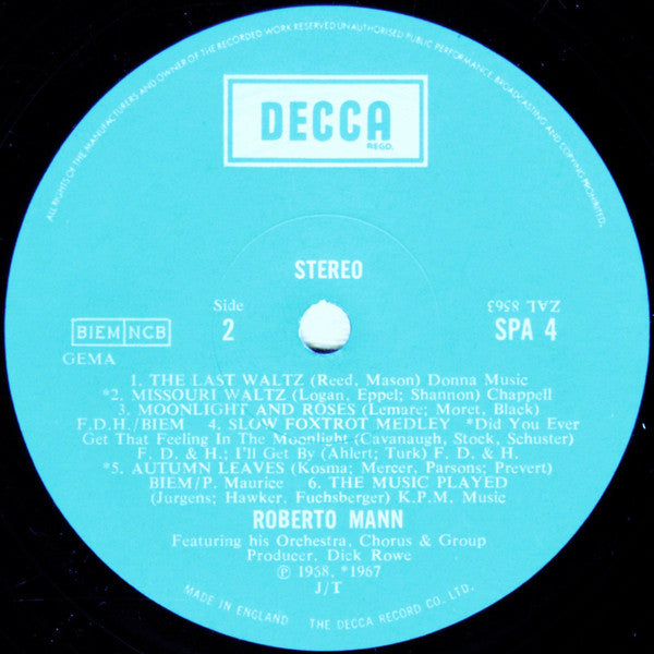 Roberto Mann : The World Of Roberto Mann (LP, Comp)