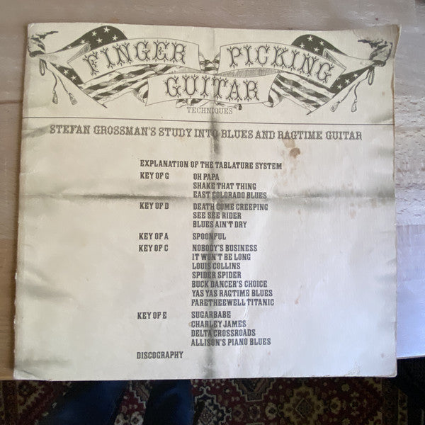 Stefan Grossman : Finger Picking Guitar Techniques (LP, Album)