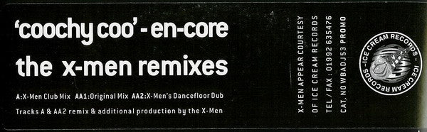 En-Core Feat. Stephen Emmanuel & Eska Mtungwazi : Coochy Coo (The X-Men Remixes) (12", Promo)