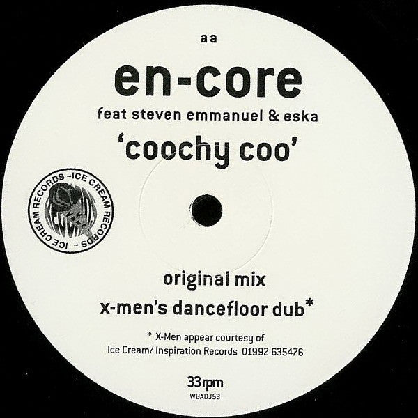 En-Core Feat. Stephen Emmanuel & Eska Mtungwazi : Coochy Coo (The X-Men Remixes) (12", Promo)