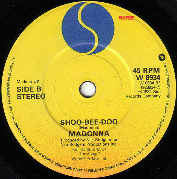 Madonna : Into The Groove (7", Single, Pap)