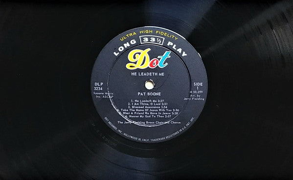 Pat Boone : He Leadeth Me (LP, Album, Mono)