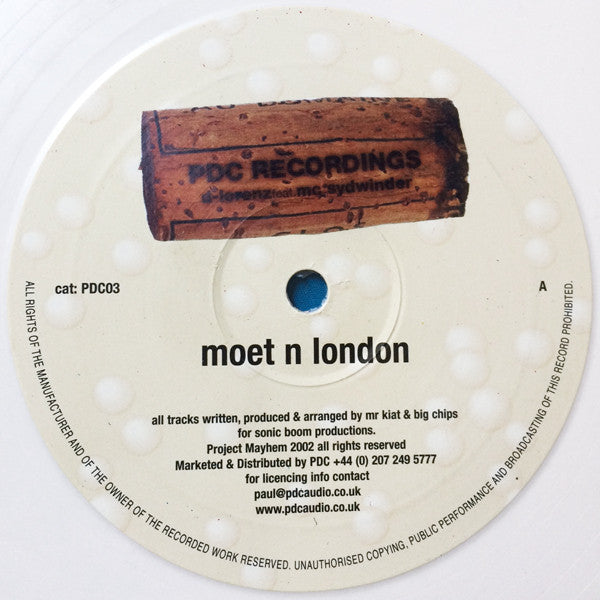 D-Lorenz Feat. MC Sydwinder : Moet N London / My Heart (Fallin) (12", Whi)