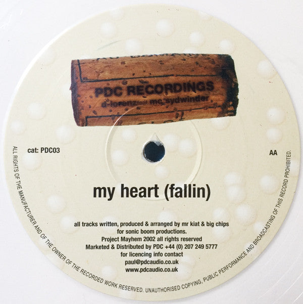 D-Lorenz Feat. MC Sydwinder : Moet N London / My Heart (Fallin) (12", Whi)