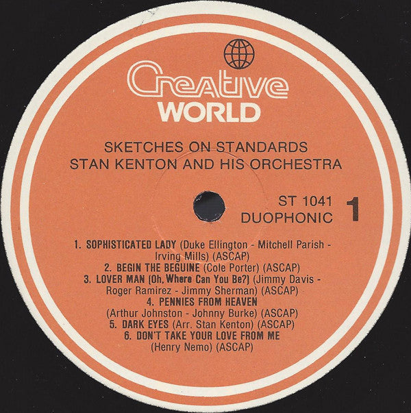Stan Kenton : Sketches On Standards (LP, Album, Duo)
