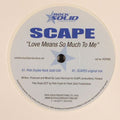 Scape : Love Means So Much To Me (12")
