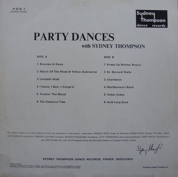 Sydney Thompson And His Orchestra : Party Dances (LP)