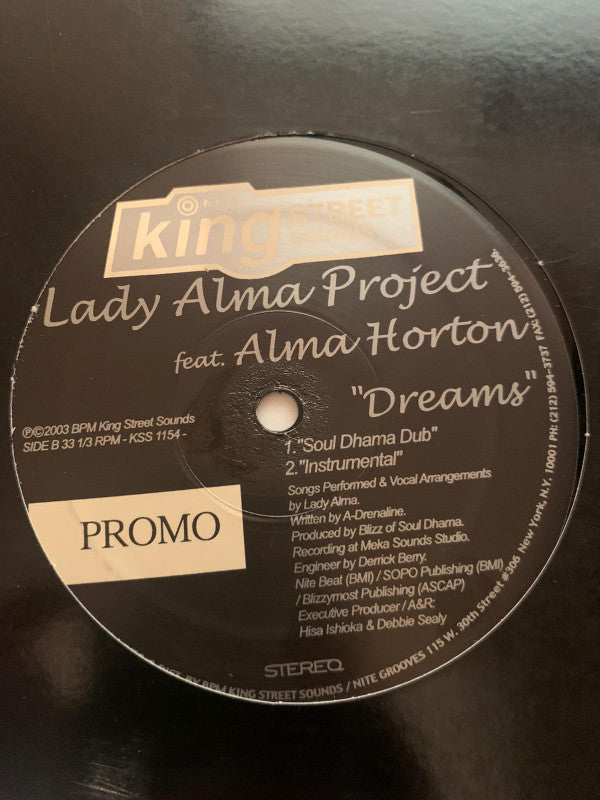 Lady Alma Feat. Lady Alma : Dreams (12", Promo)