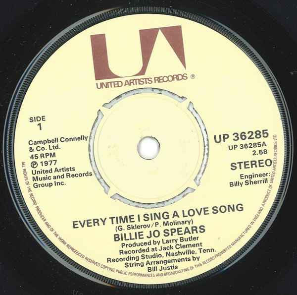 Billie Jo Spears : Every Time I Sing A Love Song (7")