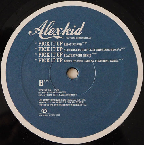 Alexkid Feat. Hanifah Walidah : Pick It Up (12")