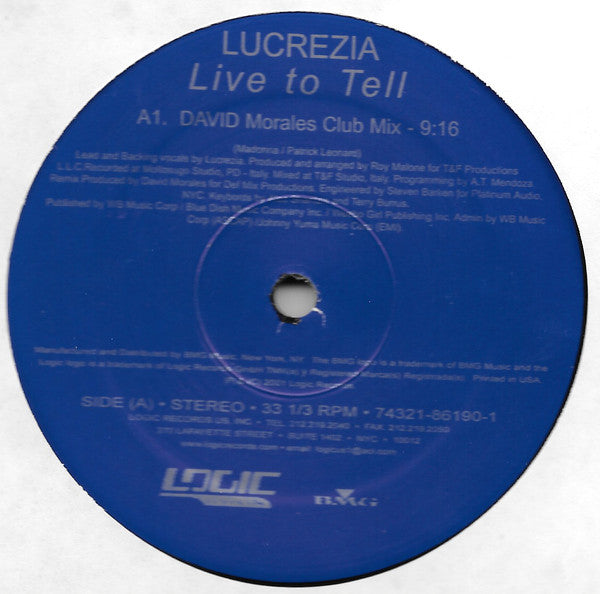 Lucrezia : Live To Tell (David Morales / Eddie Baez Remixes) (2x12")