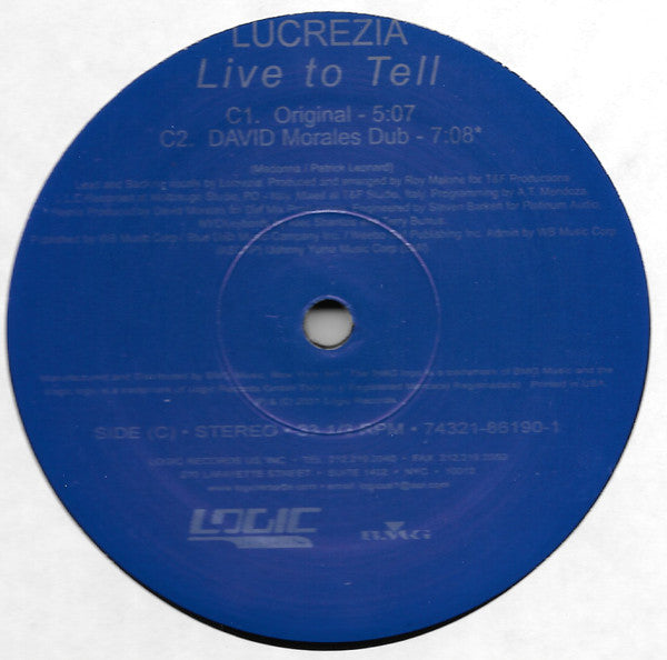 Lucrezia : Live To Tell (David Morales / Eddie Baez Remixes) (2x12")