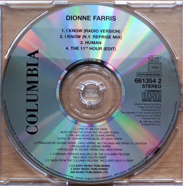 Dionne Farris : I Know (CD, Single)