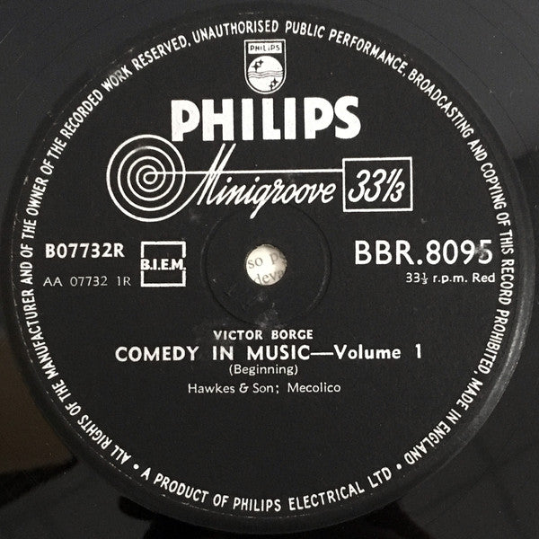 Victor Borge (2) : Comedy In Music (10", Mono, RP)